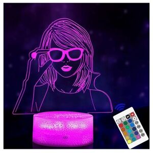 New in Box Taylor Swift Inspired Color Changing 3D Night Light w/Remote